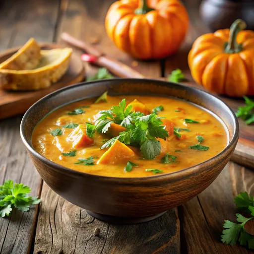 Warzywne curry z dynią i ryżem brązowym